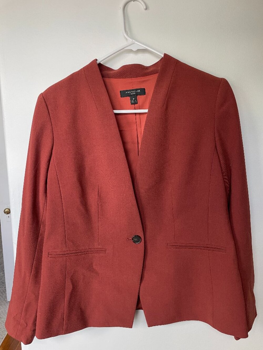 Ann Taylor burnt orange blazer  6P